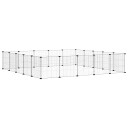 Vidaxl Dyrebur 20 Paneler Med Dør Svart 35X35 cm Stål