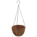  Hengende plantekasser 4 stk kokosfiber svart Ø 30x52 cm stål 319357