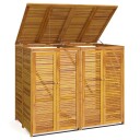 vidaXL Dobbelt søppeldunkskur 140x89x117 cm heltre akasie