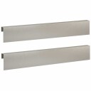 vidaXL Kantprofil til hage 2 stk. 100 x 5 x 15 cm Rustfritt stål Sølv