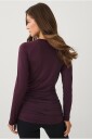 Ellos STUDIO   Treningstopp Top With Draping at Side LS   Rød