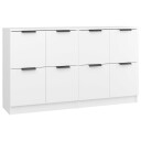 vidaXL Skjenker 2 stk hvit 60x30x70 cm konstruert tre