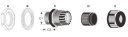 Kabelgjennomføring  ø 6 10mm