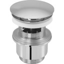 1,1/4" push up avløpsventil med overløpssylinder krom