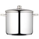 Gryte med lokk 14 liter rustfritt stål