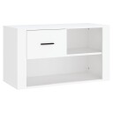 vidaXL Skoskap hvit 80x35x45 cm konstruert tre