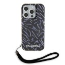 Karl Lagerfeld Zebra Mobildeksel med Snor til iPhone 15 Pro Max - Lilla