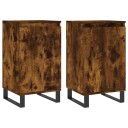 vidaXL Skjenker 2 stk røkt eik 40x35x70 cm konstruert tre