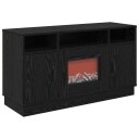 vidaXL Elektrisk peis Svart eik 100 x 33 x 55 cm Konstruert tre