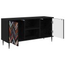 vidaXL TV skap OMMEN 102 x 33 x 51 cm Svart eik Konstruert tre