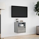  Vegghengt TV-benk med LED grå sonoma 41x31x45 cm 852323
