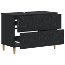 vidaXL Baderomsvaskeskap DELFT Svart 82 x 41 x 59 cm Konstruert tre