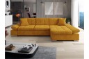 Vananda Sofa med Sjeselong 3 seter i Fløyel   Gul