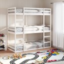 Trippel køyeseng hvit 90x190 cm heltre furu 8721102803925