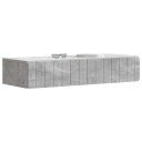 vidaXL Vegghengt Sidebord Betonggrå 87,5 x 34,5 x 17 cm Konstruert tre