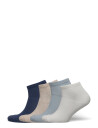 Lindex Sock High Ankle 4 P Solid Colo - Blue - 36/38