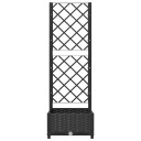 vidaXL Plantekasse med espalier svart 40x40x121,5 cm PP