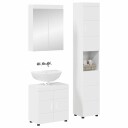 vidaXL Baderomsinnredningssett TULUM 3 pcs Høyglanset hvit