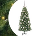  Kunstig juletre med 150 LED med stativ grønn 120 cm PE og PVC
