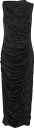 ROTATE Ruched Midi Dress   Black   40