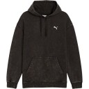 Ess Elevated Relaxed Wash Hood Puma Black Xl  Hoodies
