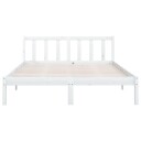 vidaXL Sengeramme hvit heltre furu 150x200 cm 5FT King Size