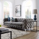A-Møbler Bella sofa grå velour