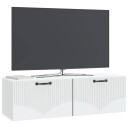  Vegghengt TV skap Hvit 98 x 31 x 30 cm Konstruert tre