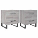 vidaXL Nattbord 2 stk grå sonoma 40x35x47,5 cm konstruert tre