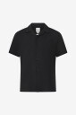 Calvin Klein Linskjorte SS Camp Collar Solid Linen ClasSvart
