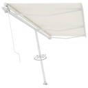 vidaXL Frittstående manuell uttrekkbar markise 600x300 cm kremhvit