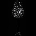 vidaXL LED juletre Svart 240 cm Stål 220 LED-lys
