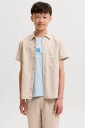 Jack & Jones Junior   Skjorte jorRiviera Texture SS Jnr   Grå