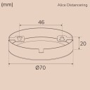 Llitt Alice Avstandsring for Alice 12V downlight Børstet stål Belysning