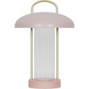 Mirano portabel bordlampe - oppladbar - Støvete rosa