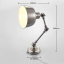 Lindby Vegglampe Rosita, nikkel satinert, justerbar