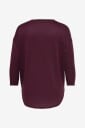 Only Carmakoma   Topp Caralba L/S V Neck Deco Top Jrs Bf   Rød