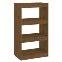 vidaXL Bokhylle/romdeler honningbrun 60x30x103,5 cm heltre furu