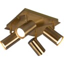 Trio Lighting Marley spotter i tak 4 spotter messing