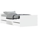 vidaXL Sengeramme med hode- og fotgavl hvit 90x190 cm 8721012157668