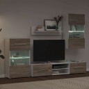  TV-enheter med LED 5 deler sonoma eik konstruert tre 8721158708700