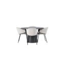 Spisegruppe Venture Home Lanzo Ø120 cm med 4 stk Evelina Stoler
