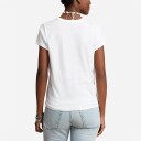 Ralph Lauren Cotton Jersey Crewneck Tee - White Hvit L
