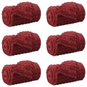 vidaXL Kastepledd 6 pcs Bordeaux Rød 270 x 240 cm Fleece
