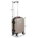 Hardkoffert, 40 l, champagnefarget, TSA-lås, snurrehjul