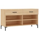 vidaXL Skoskap sonoma eik 102x35x55 cm konstruert tre