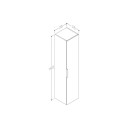 Korsbakken Big Høyskap med Speildør Eik