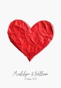 Paper Heart Personalized Plakat Plakat / 40x50cm