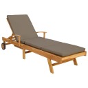 vidaXL Solstol med Pute 100% Polyester Solid Teak