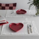 Seasons Love Collection Tallerken Hjerte 20cm Bringebær Rød 4pk